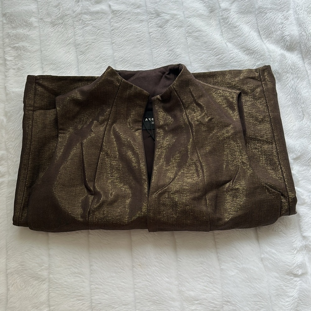 Akris Wool Elegant Brown Sleeveless Dress - Picture 4 of 13